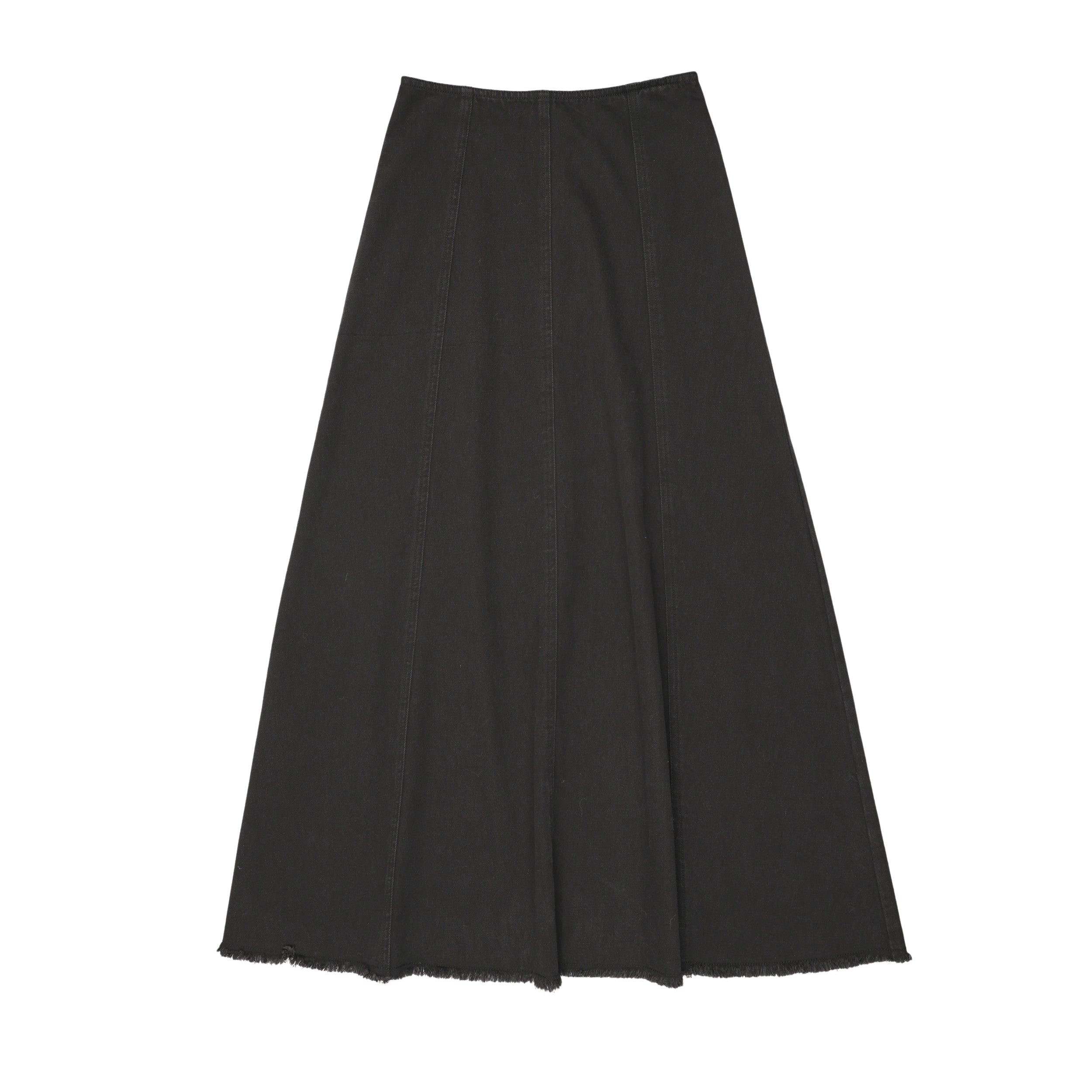 BLACK DENIM CARLI SKIRT