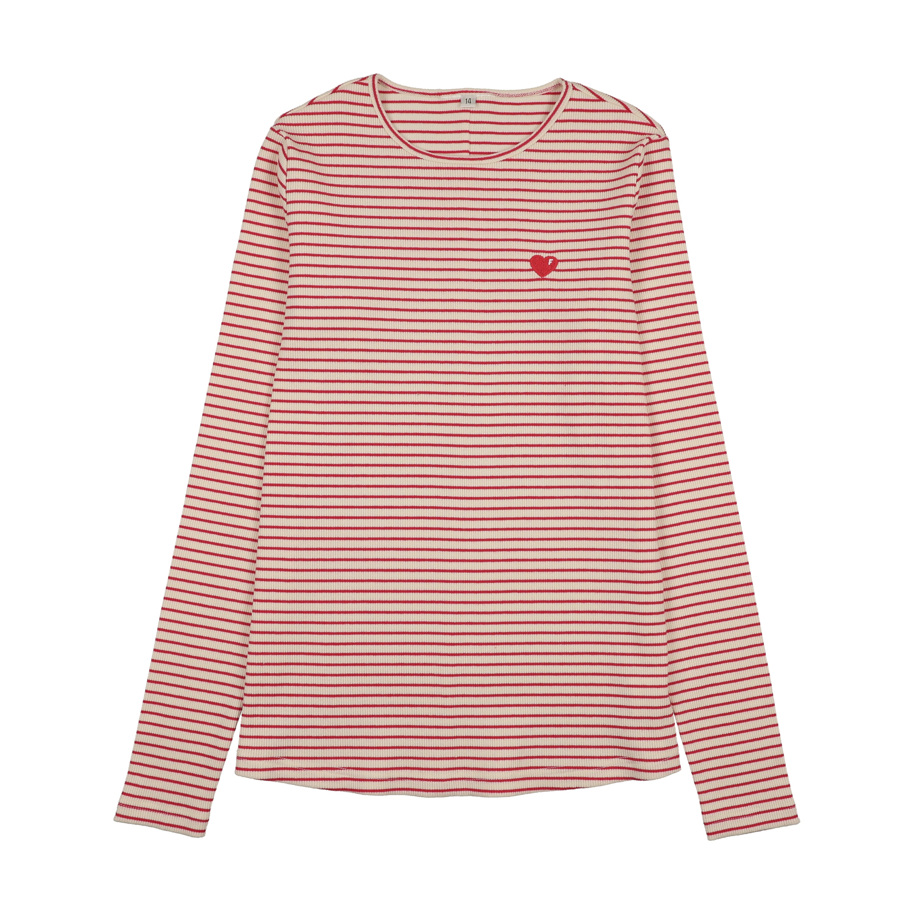 RHODA T-SHIRT RED & CREAM