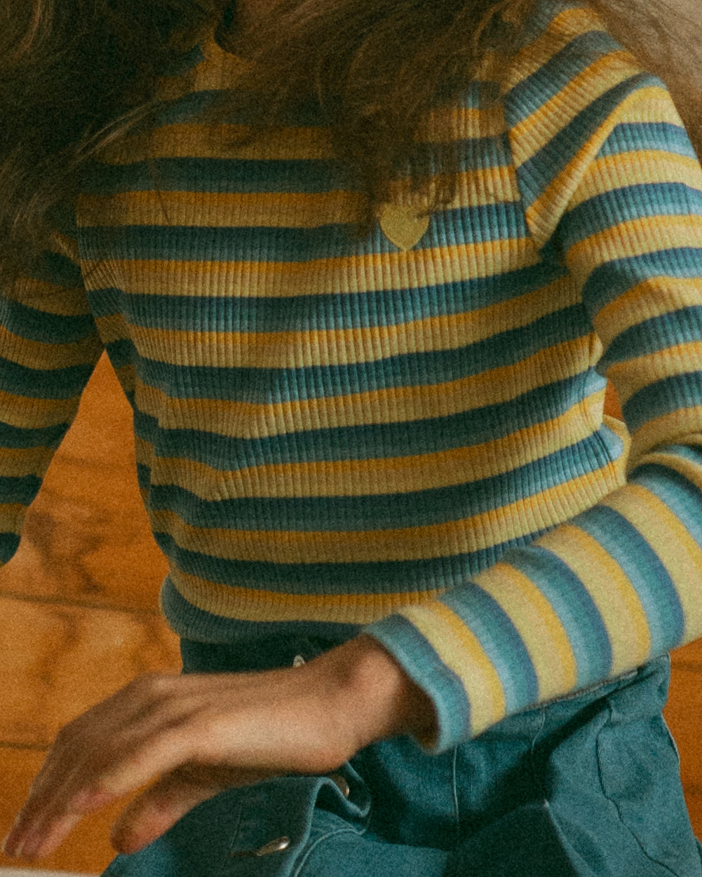 PIPER T-SHIRT BLUE/YELLOW