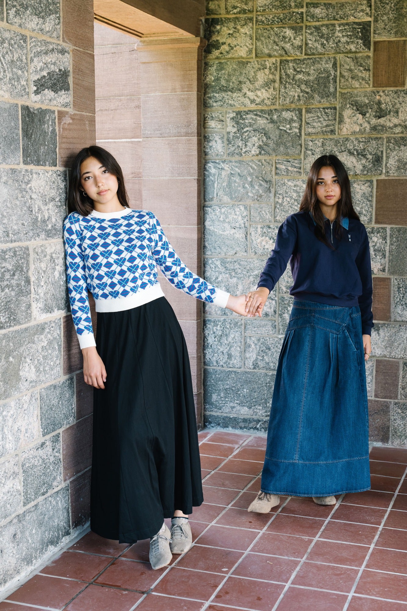 CECILY FRENCH TERRY SKIRT MAXI